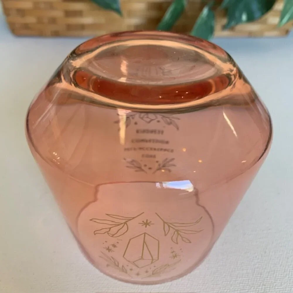 Rose Crystal Healing Drinking Glass DT Wand Love Acceptance Compassion Kindness